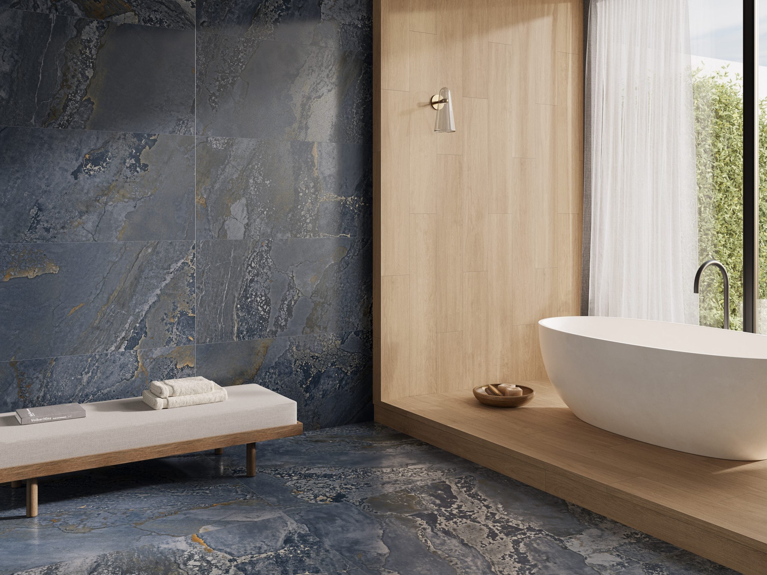 Planet Soft Blue Polished Metal 60x120