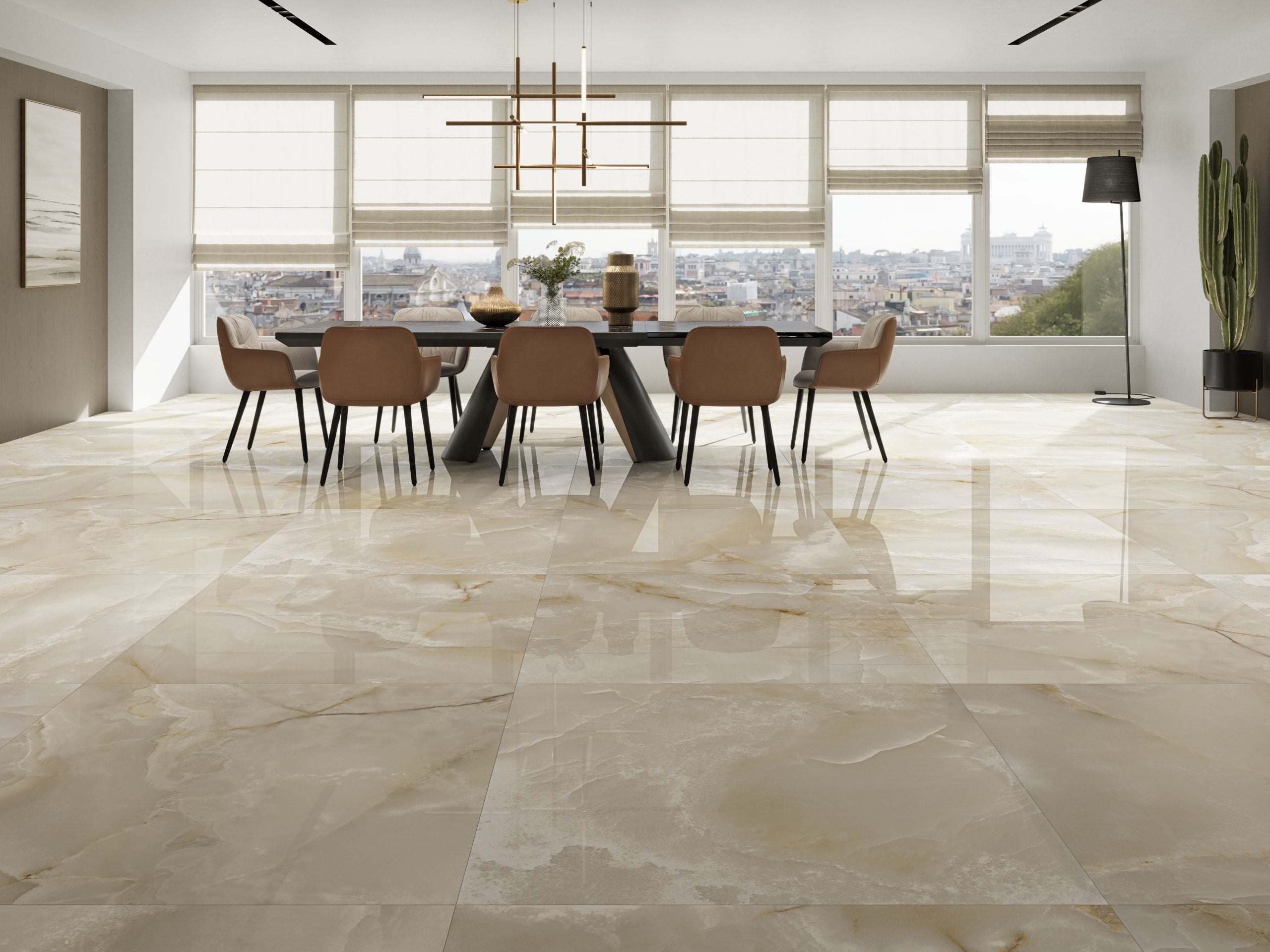 Onix Beige Polished Marble 120x120