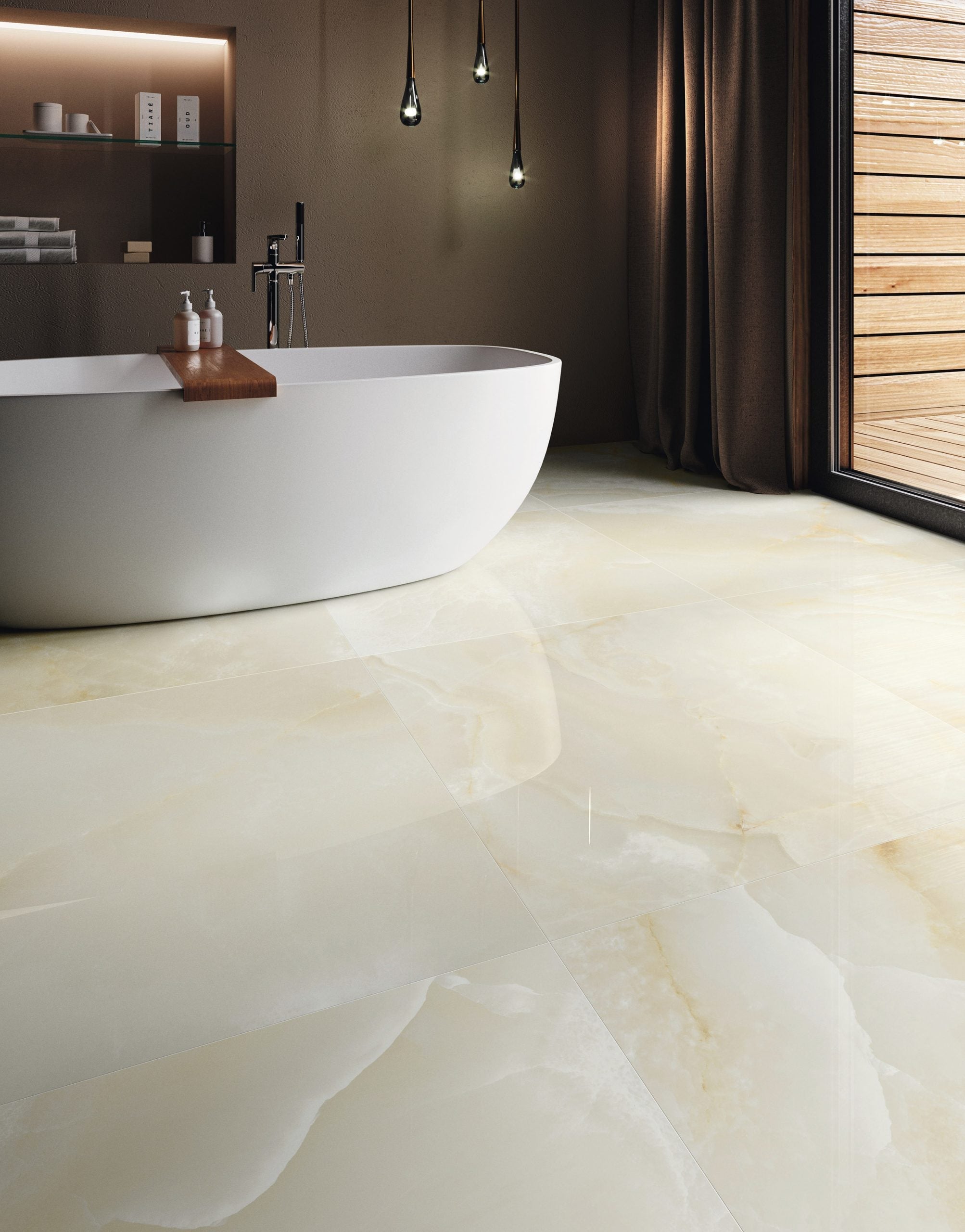 Opera White Polished Marble 120x120
