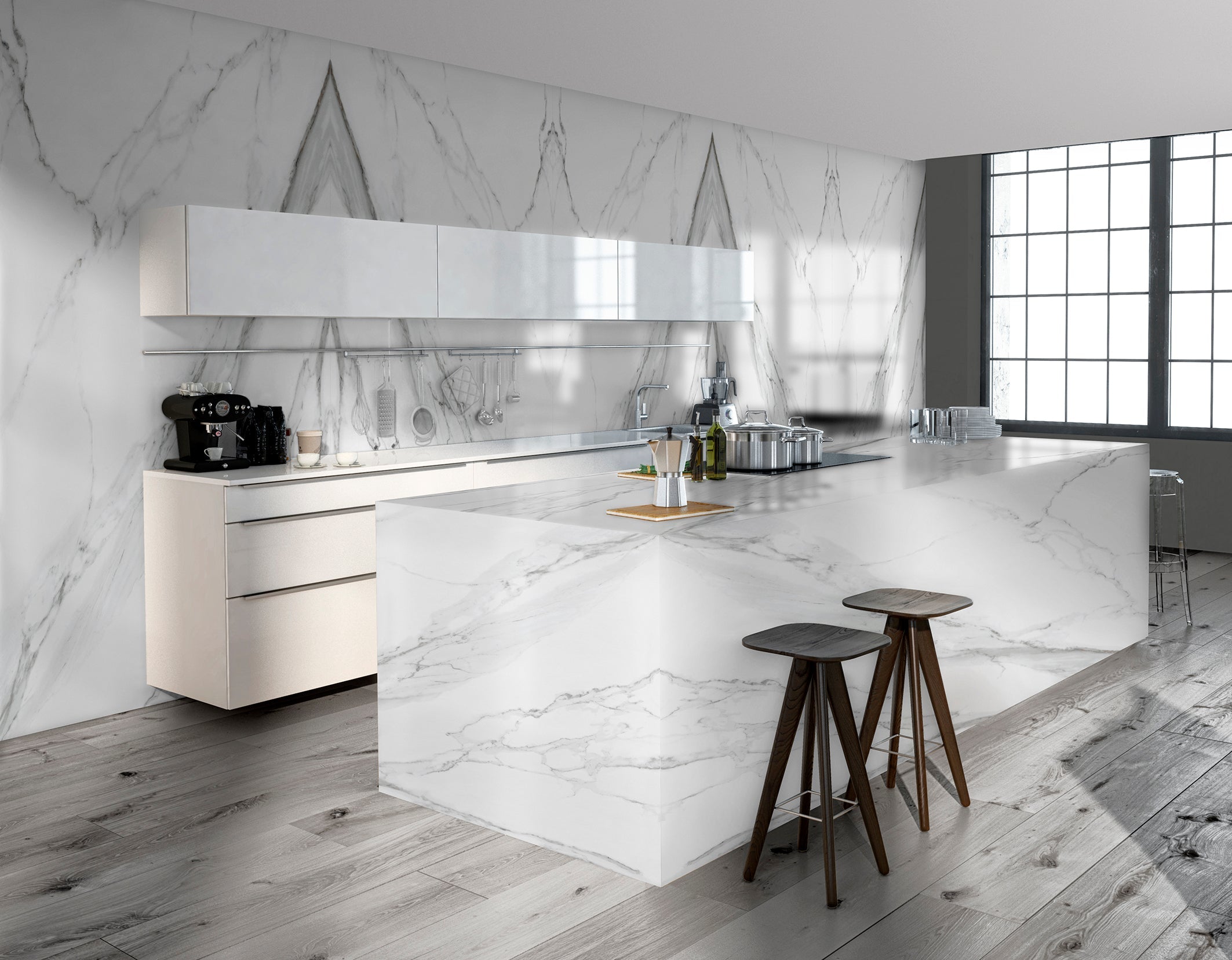 Atlantis White Silk Marble 160x320