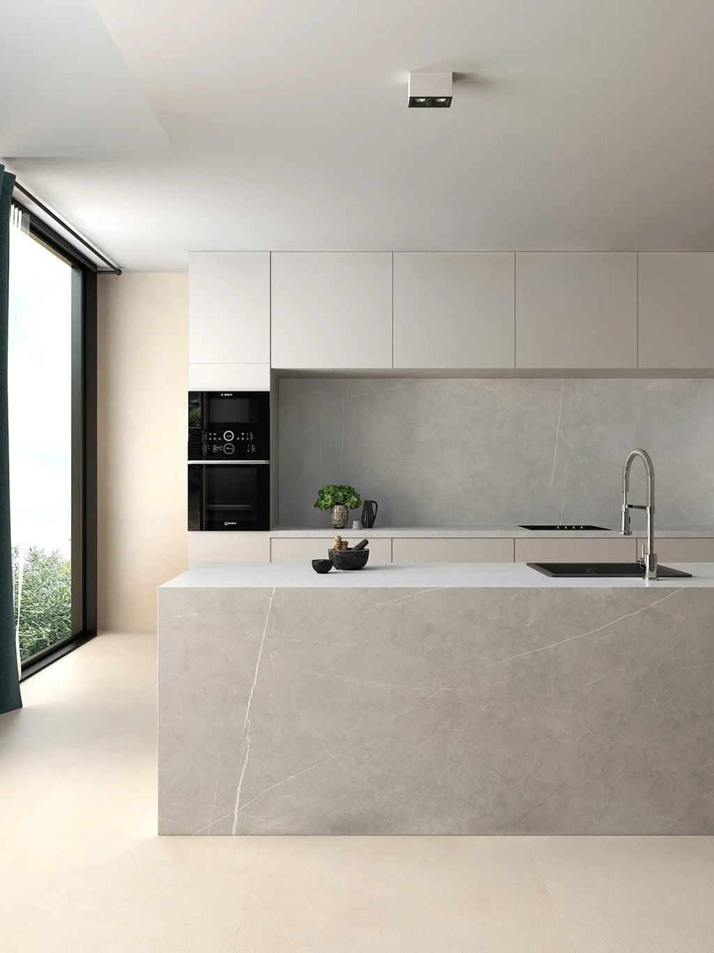 Allure Light Soft Grey Textured Stone 119.8x269.8