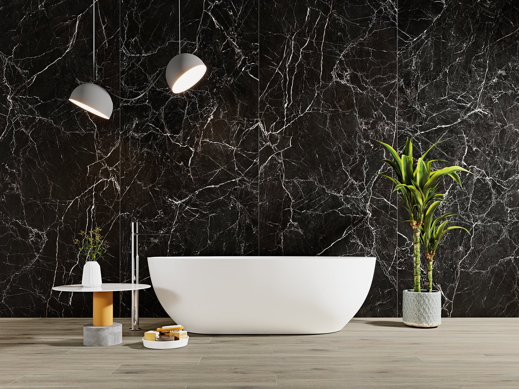 Estrom Negro Matt Marble 120x280