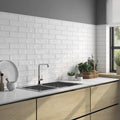 Shiny White Glossy Stone 7.5x30
