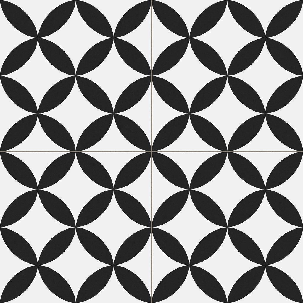 Circle l Black Matt Drawing 45x45