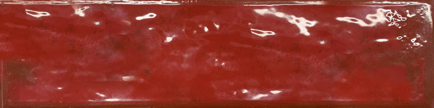 Rain Glassy Bordeaux Glossy Porcelain 7.5x30