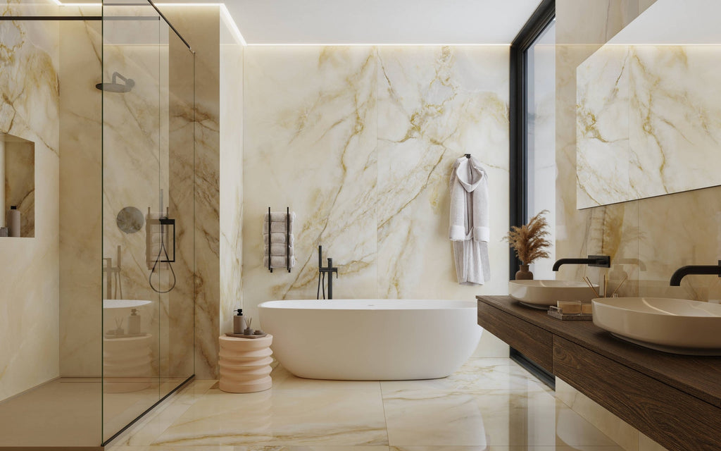 Onyx Gold Polished Marble 120x280