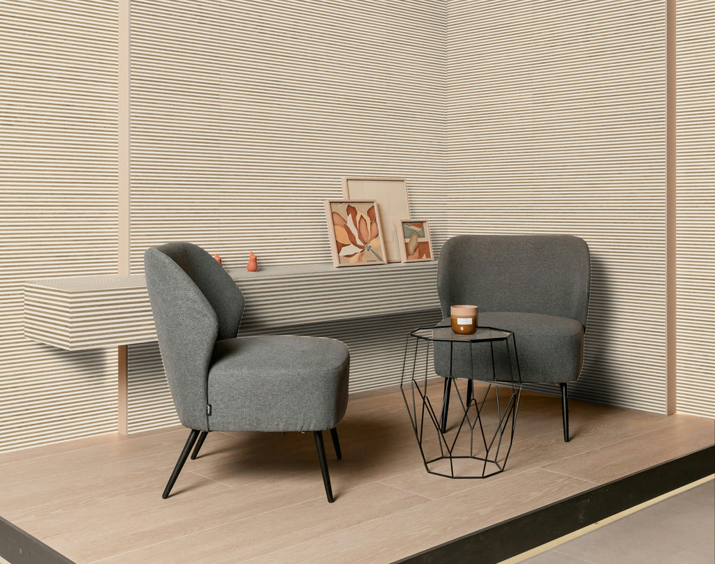 Bari Slat White Matt Wood 60x120