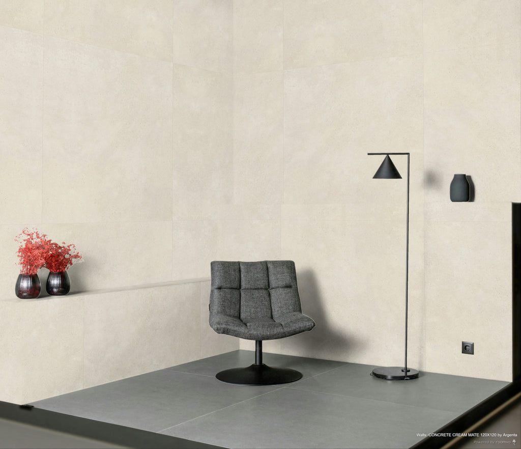 Cream Matt Concrete 120x120