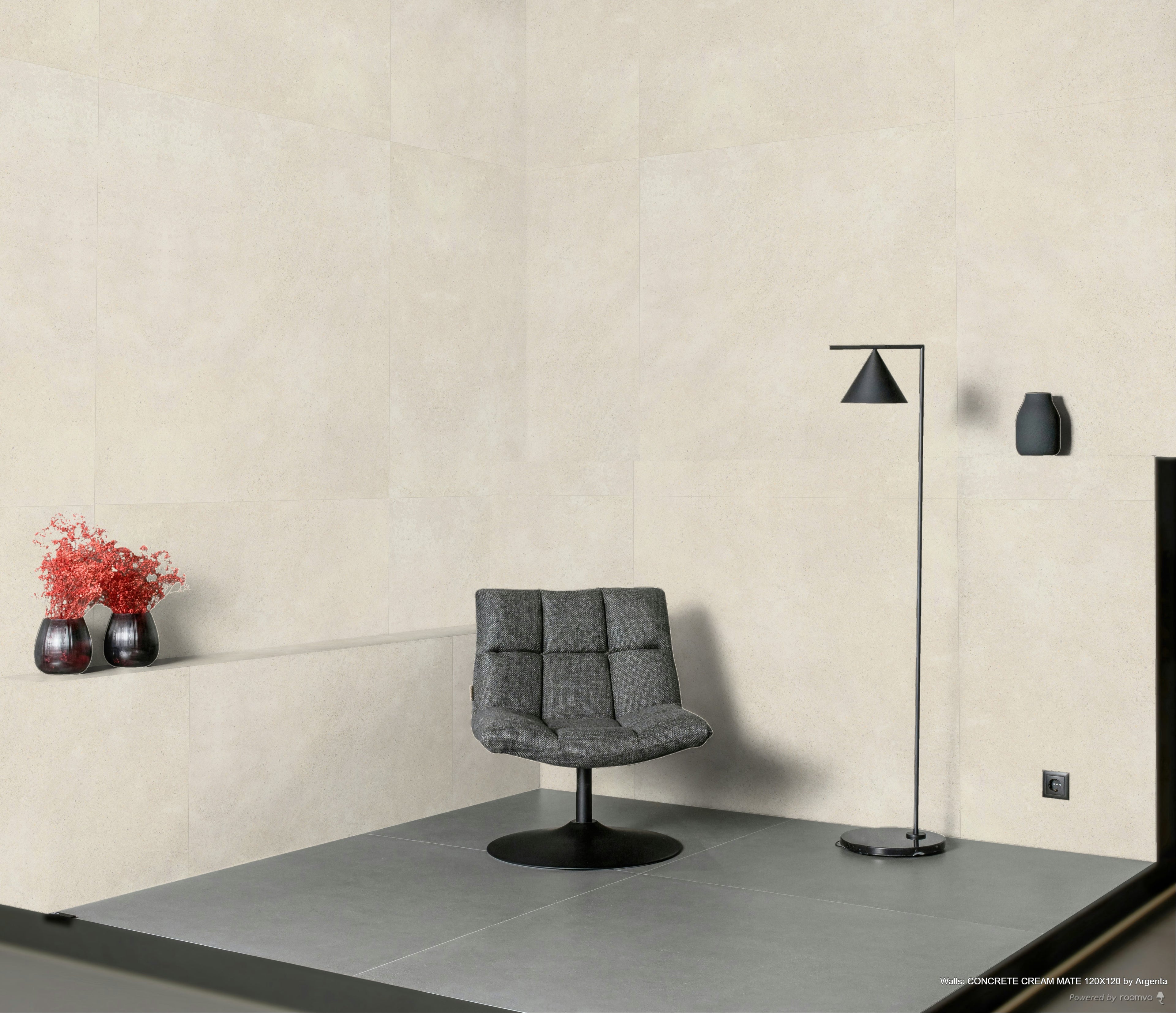 Cream Matt Concrete 120x120