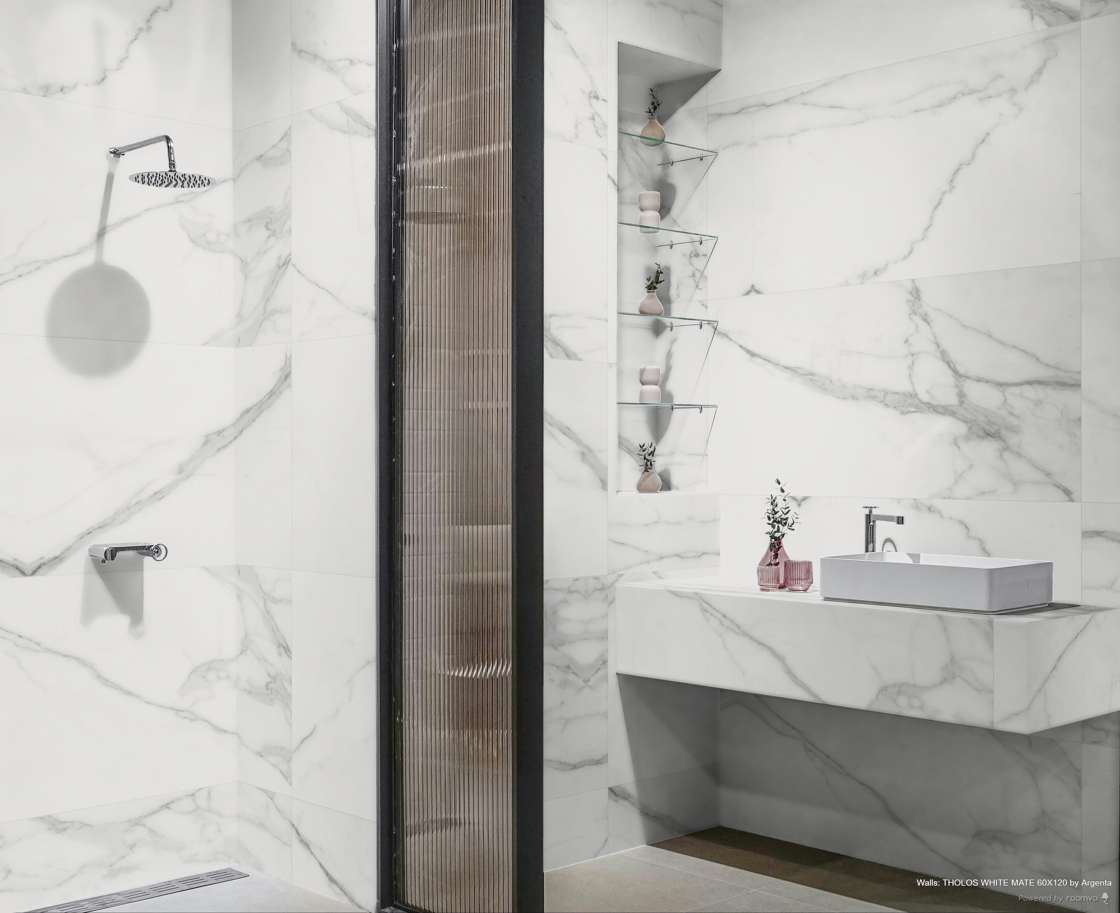Tholos White Polished Marble 120x280