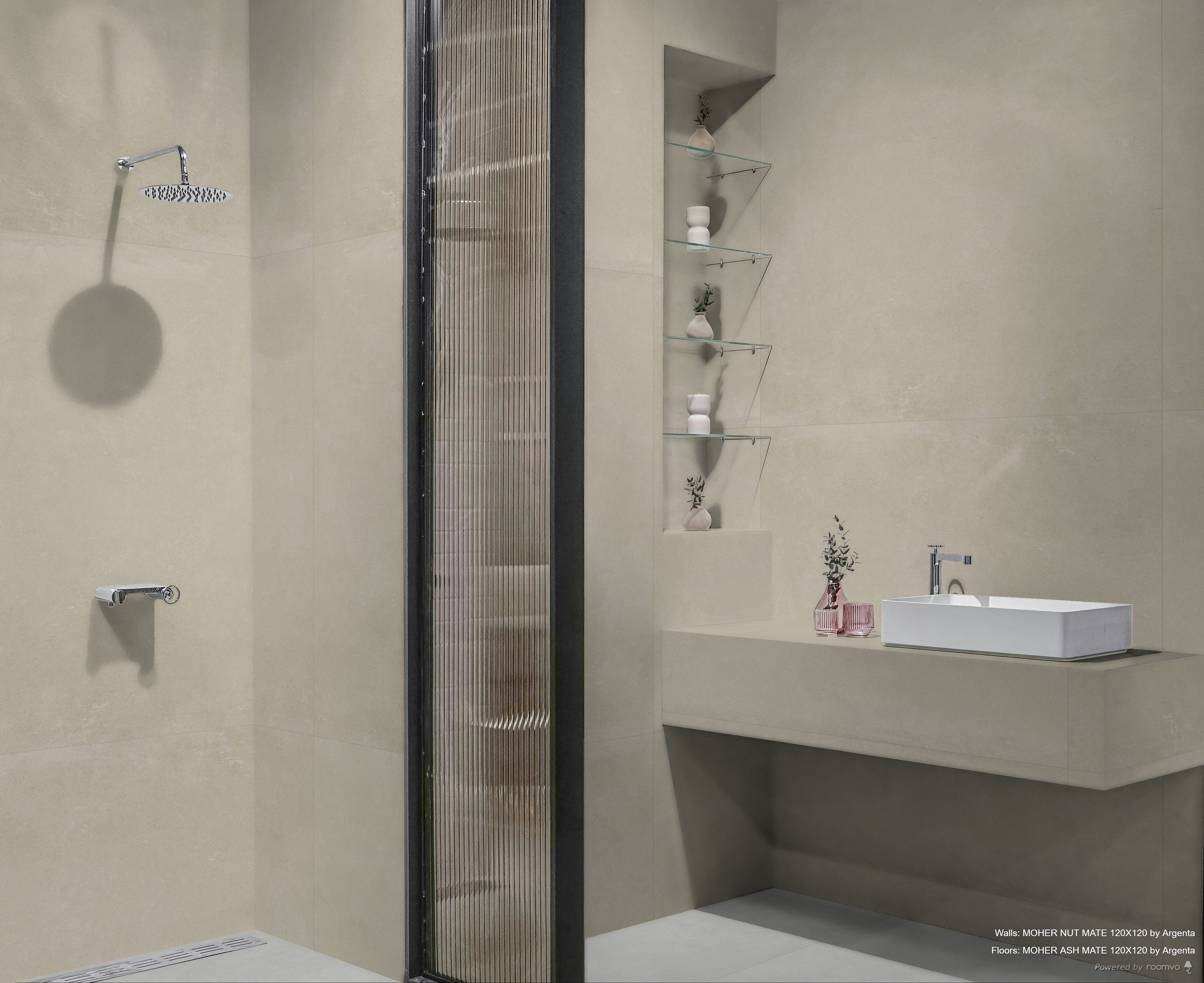 Moher Nut Matt Concrete 120x120