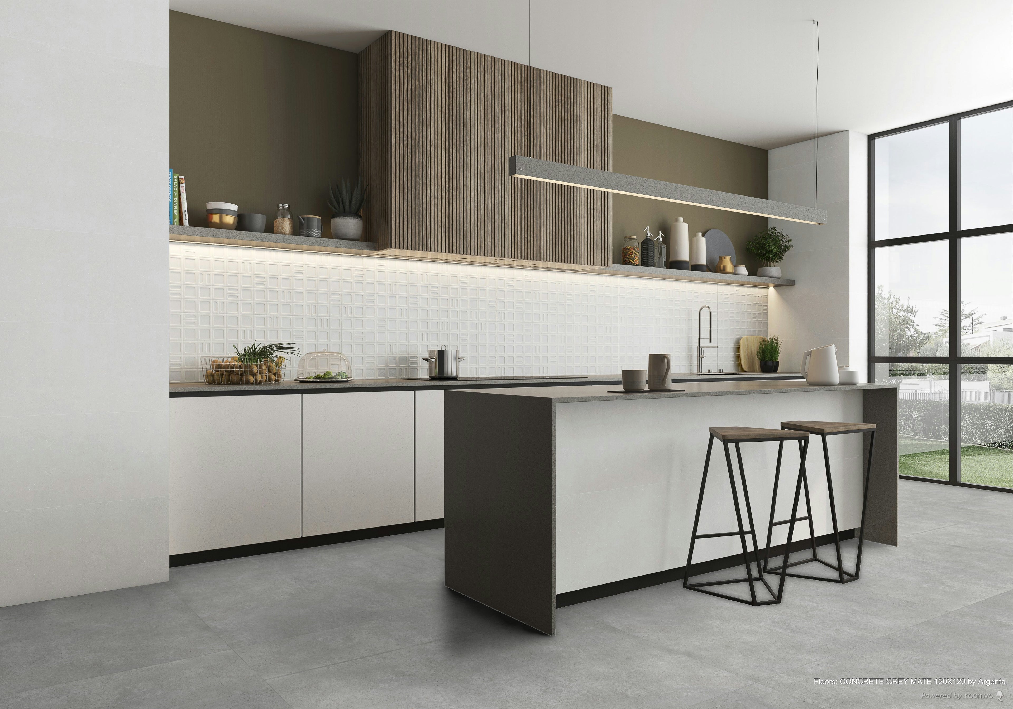 Grey Matt Concrete 120x120