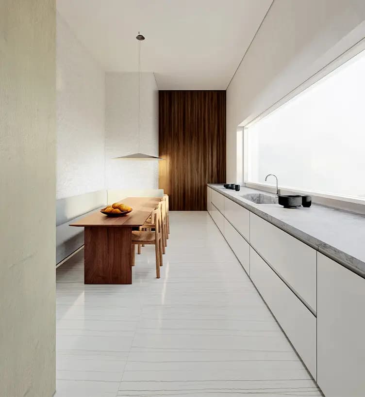 Majesto Stratura Quartzite Bianco Honed Porcelain 120x280