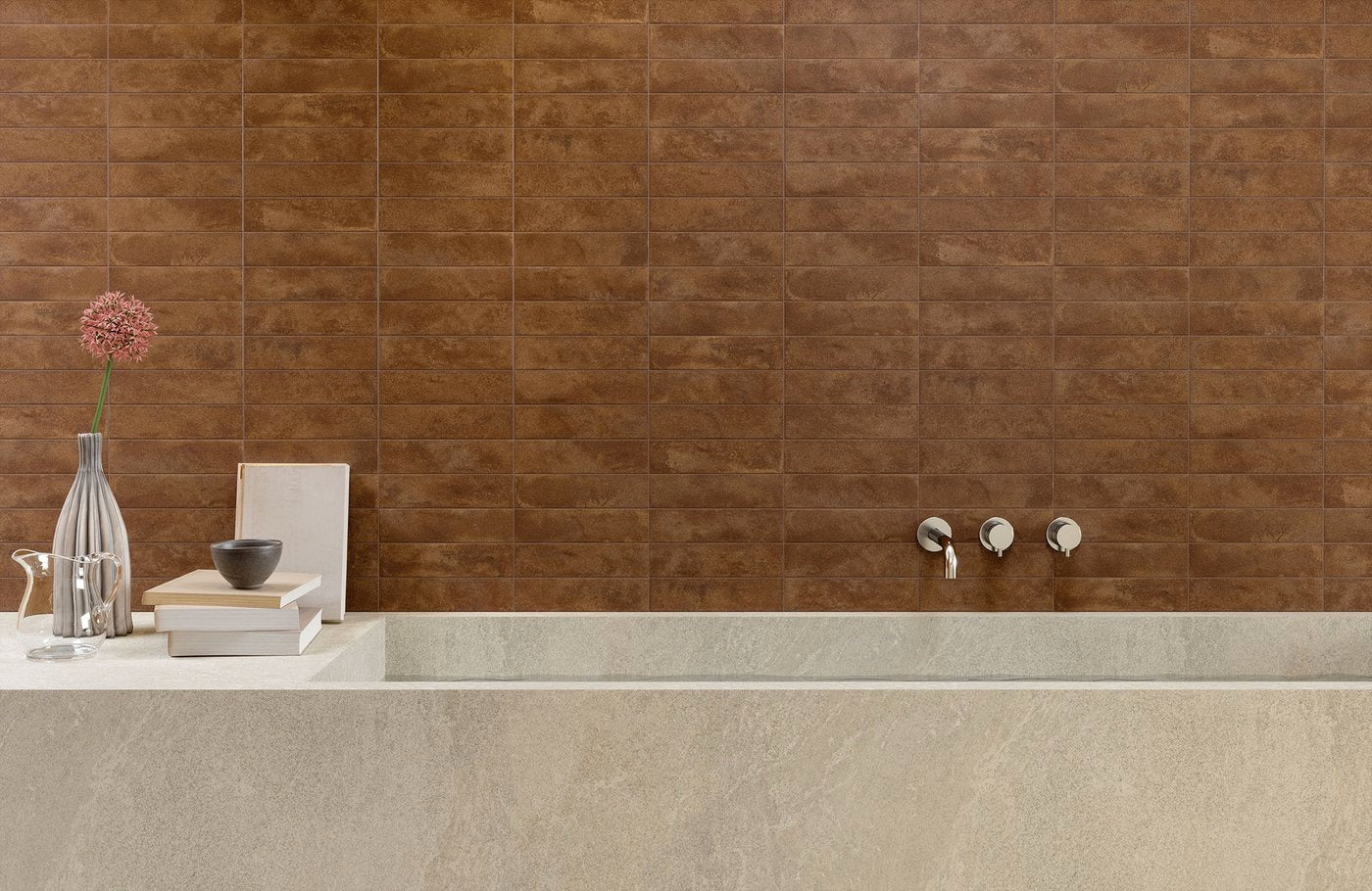 Miniature Fuoco Corten Bruciato Matt Metal 6x24