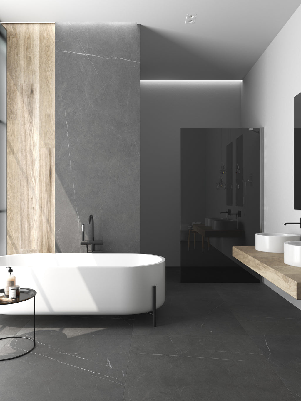 Allure Soft Anthracite Textured Stone 119.8x269.8