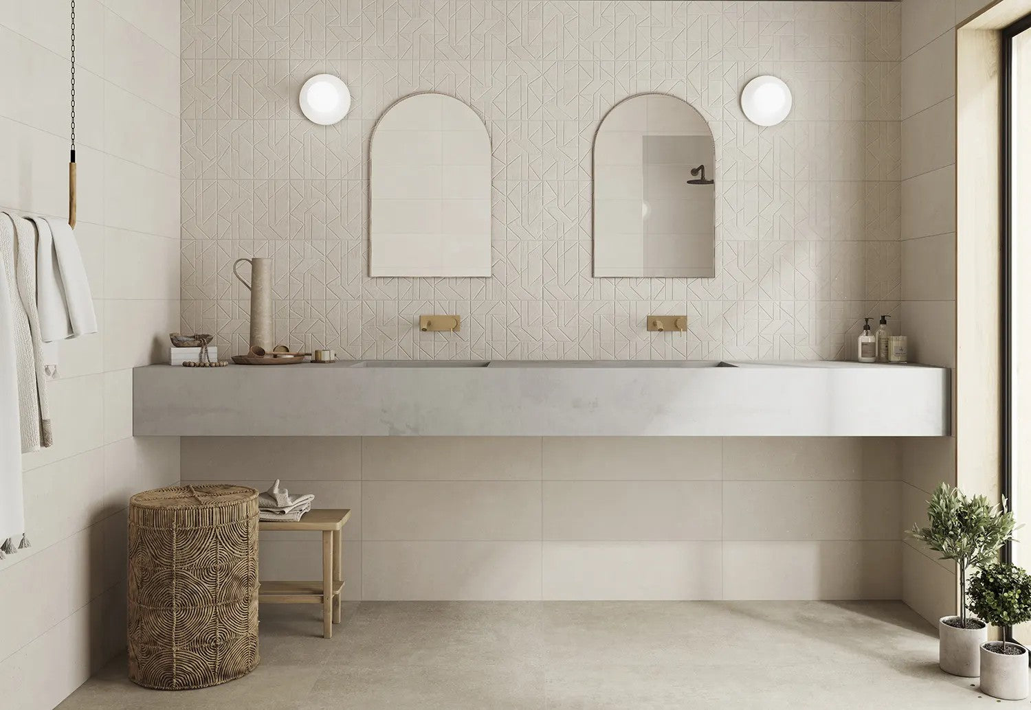 Gravel Cream Matt Concrete 75x150