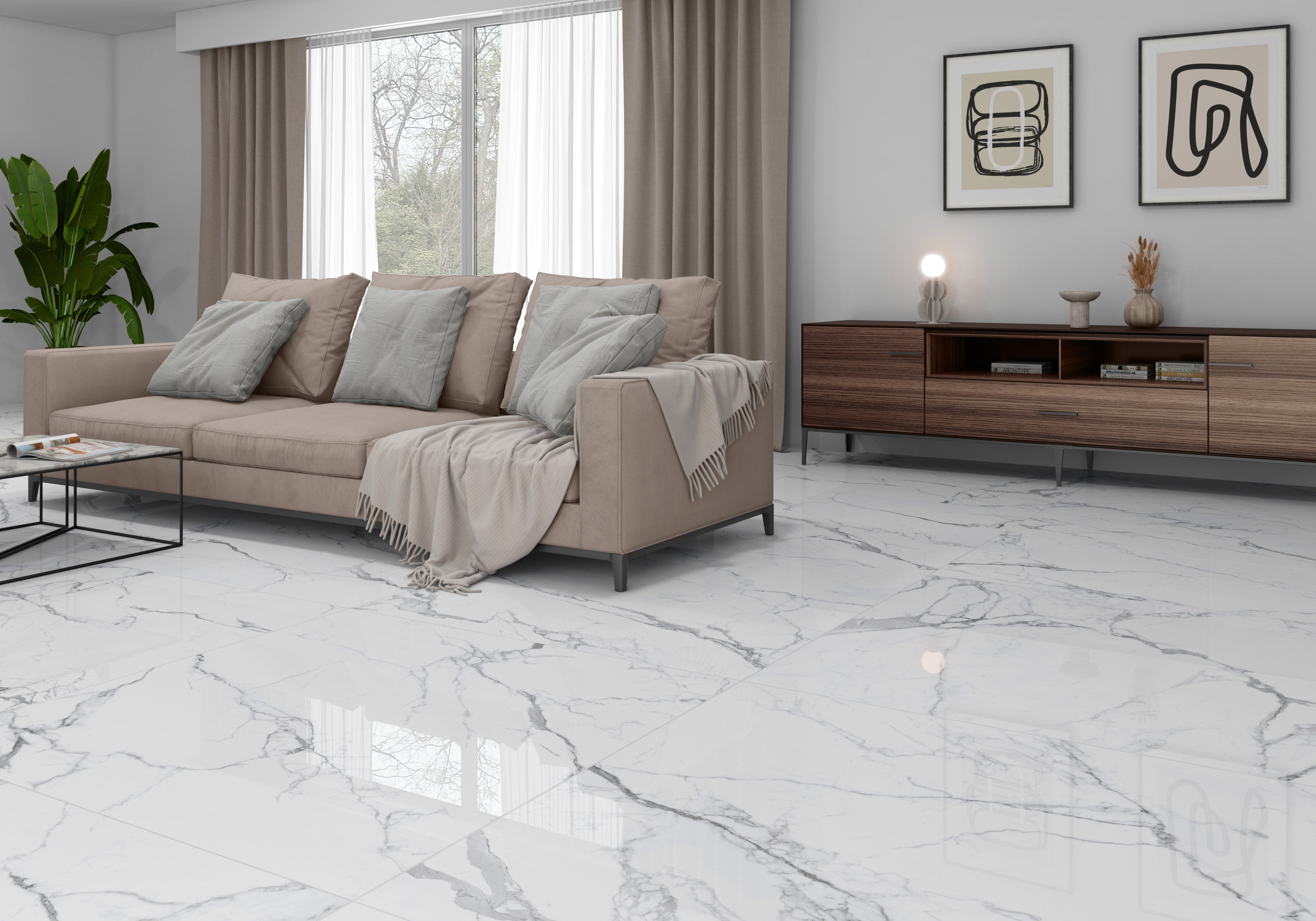 Zoey Blanco Polished Marble 120X120